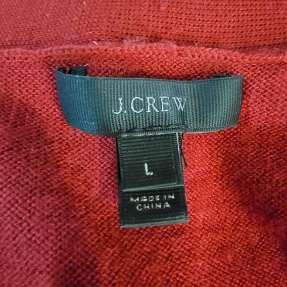 J.Crew 100% Fine Merino Button Up Cardigan Sweater Size Large - Picture 5 of 7
